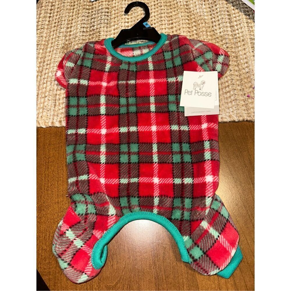 Pet Posse Flannel Dog Romper Size Medium 14”